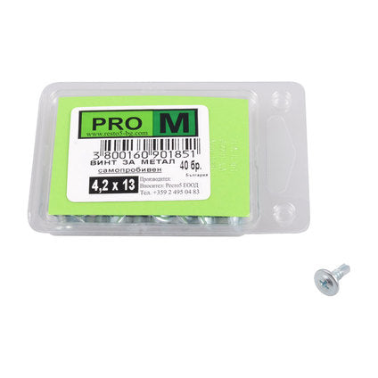 METAL SCREW SELF-DRILL 4.2X13 MM PRO M 40 PCS