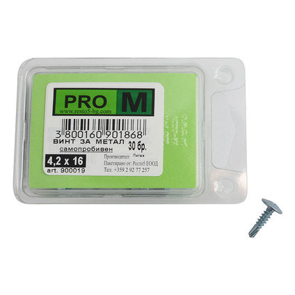 SELF-DRILL SCREWS FOR METAL 4.2X16 MM PRO M 30 PCS