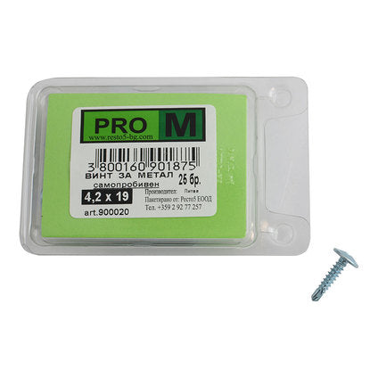 SELF-DRILL SCREWS FOR METAL 4.2X19 MM PRO M 25 PCS