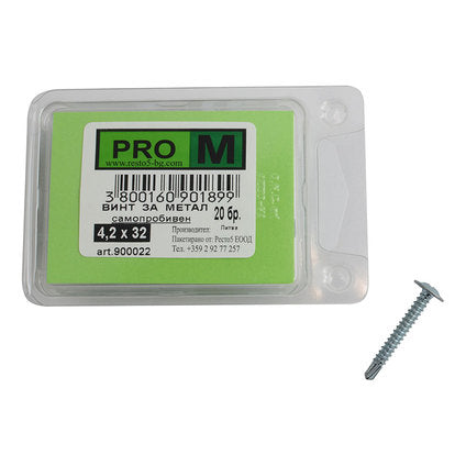 SELF-DRILL SCREWS FOR METAL 4.2X32 MM PRO M 20 PCS
