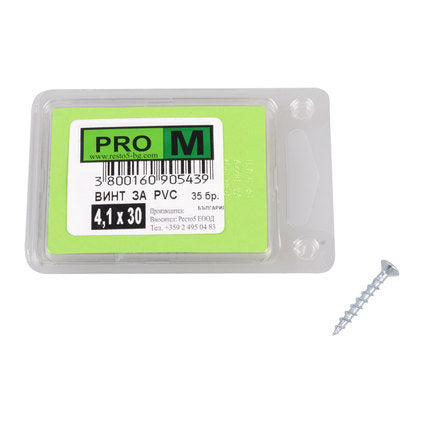 SCREW FOR PVC 4.1X30 MM PRO M 35 PCS