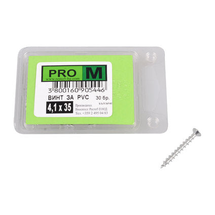 SCREW FOR PVC 4.1X35 MM PRO M 30 PCS