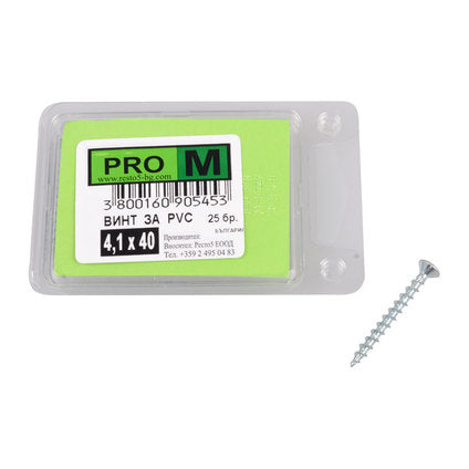 SCREW FOR PVC 4.1X40 MM PRO M 25 PCS