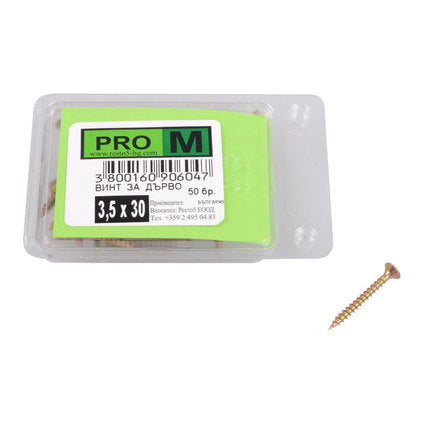 SCREW FOR WOOD 3.5X30 MM PRO M 50 PCS