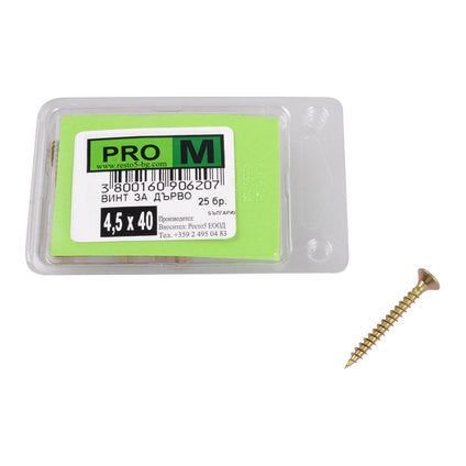 SCREW FOR WOOD 4.5X40 MM PRO M 25 PCS