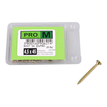 SCREW FOR WOOD 4.5X45 MM PRO M 25 PCS