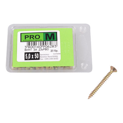SCREW FOR WOOD 5X50 MM PRO M 20 PCS
