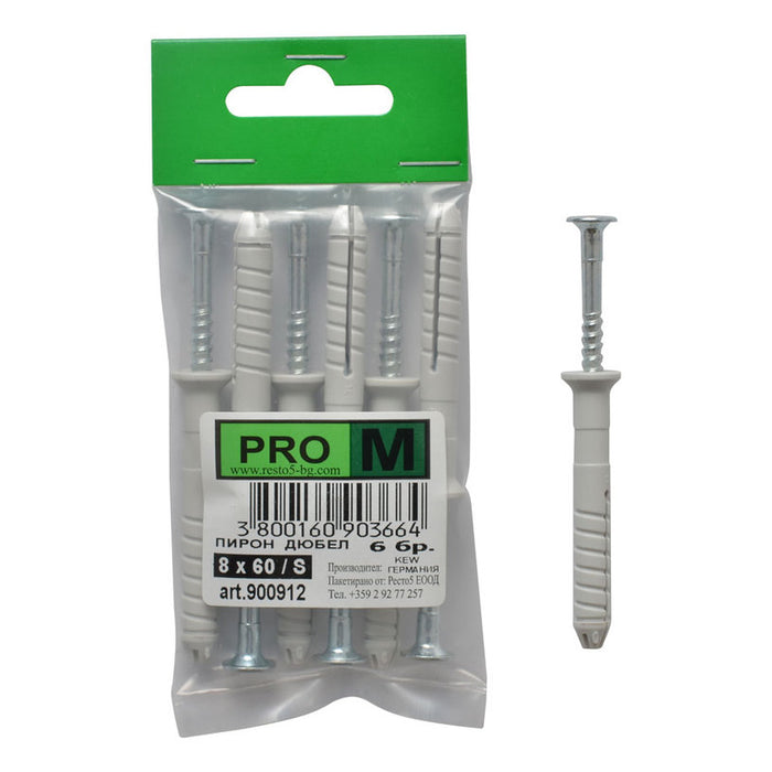 NAIL-DOGLE F8X60MM 6 PIECES PRO M