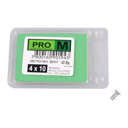 METRIC SCREW 40 PCS. PRO M 4 x 10 MM