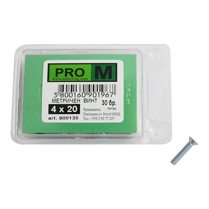METRIC SCREW 30 PCS. PRO M 4 x 20 MM