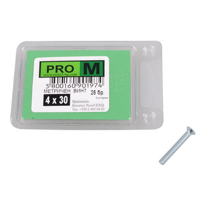 METRIC SCREW 25 PCS. PRO M 4 x 30 MM