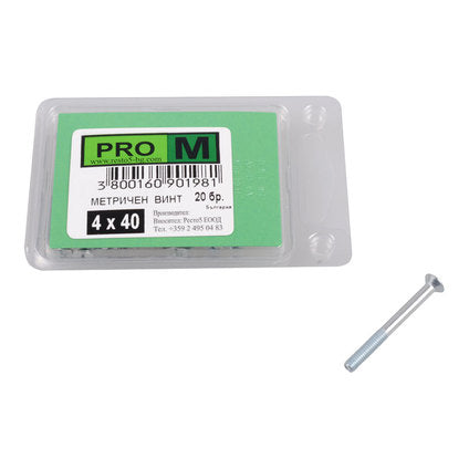 METRIC SCREW 20 PCS. PRO M 4 x 40 MM