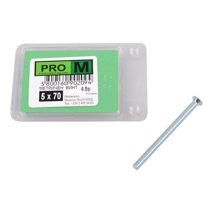 METRIC SCREW 6 PCS. PRO M 5 x 70 MM