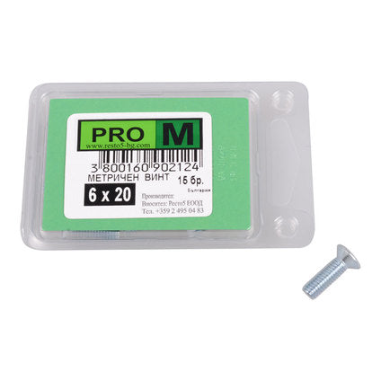 METRIC SCREW 15 PCS. PRO M 6 x 20 MM