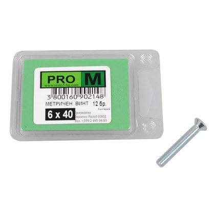 METRIC SCREW 12 PCS. PRO M 6 x 40 MM