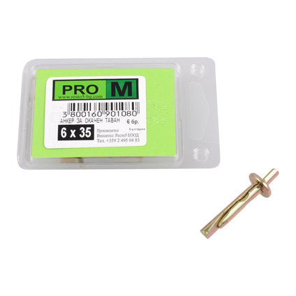 ANCHOR FOR SUSPENDED CEILING F6X35MM 6 PCS PRO M