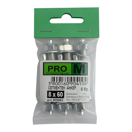SEGMENT ANCHOR F8X60MM 6 PCS PRO M