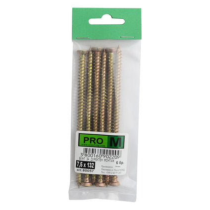 DIRECT MOUNT SCREW 7.5X132 MM PRO M 6 PCS