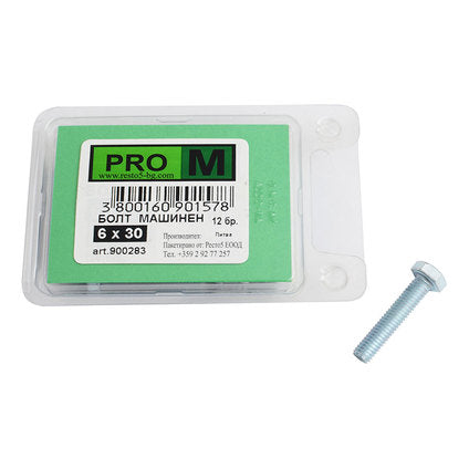 MACHINE BOLT 12 PCS PRO M 6 x 30 MM