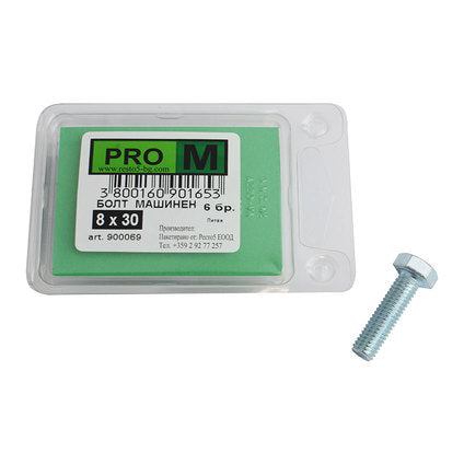 MACHINE BOLT 6 PCS PRO M 8 x 30 MM