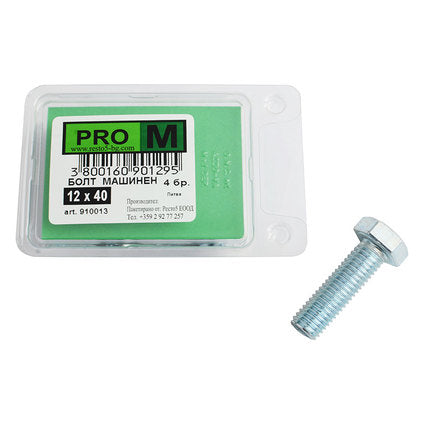 MACHINE BOLT 4 PCS PRO M 12 x 40 MM