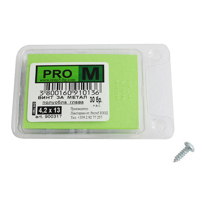 SCREW FOR METAL 4.2X13 MM PRO M 30 PCS