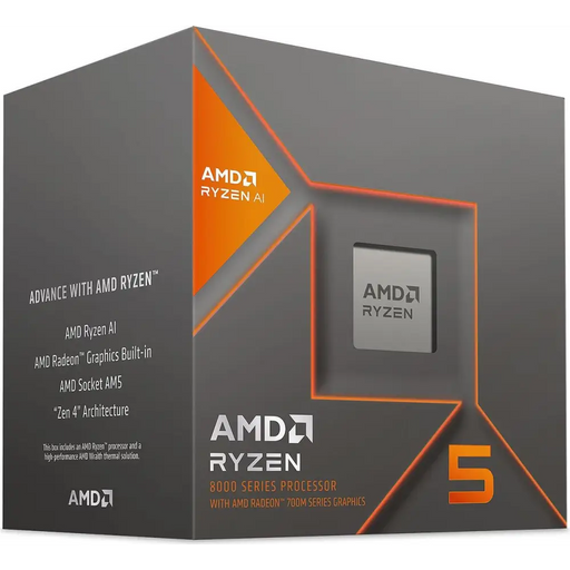 Processor AMD RYZEN 5 8600G 4.3GHz (Up to 5.0GHz) 16MB Cache 65W AM5 BOX - Процесори<<<AMD компоненти за