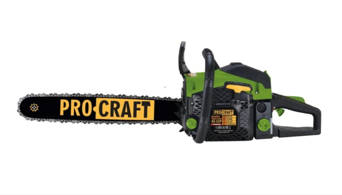 PROCRAFT CHAINSAW 49CM3 2 RAILS 2100W