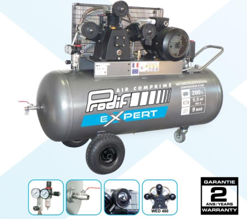 COMPRESSOR PRODIF 200L, 5.5CV, THREE PHASE