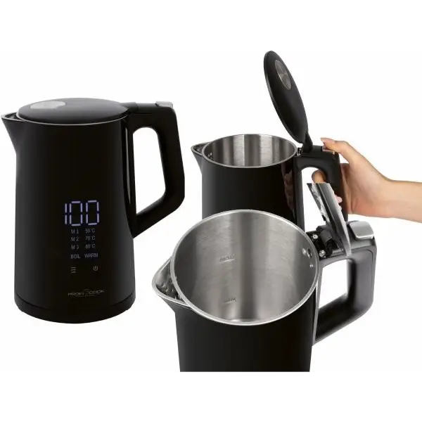 ProfiCook PC-WKS 1243 electric kettle 1.7 L 2200 W Black - Electric kettlesAGD-CZE<<<Home Appliance