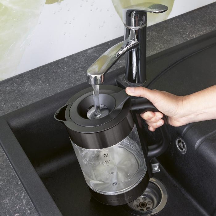 ProfiCook PC-WKS 1322 G electric kettle 1.7 L 2200 W Black, Transparent
