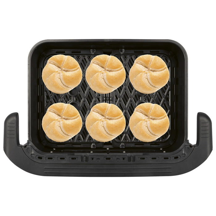 ProfiCook PC-FR 1313 H Double 10 L Stand-alone 2400 W Hot air fryer Black, Stainless steel
