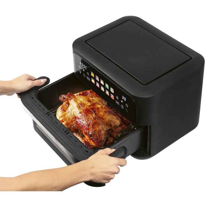 ProfiCook PC-FR 1313 H Double 10 L Stand-alone 2400 W Hot air fryer Black, Stainless steel