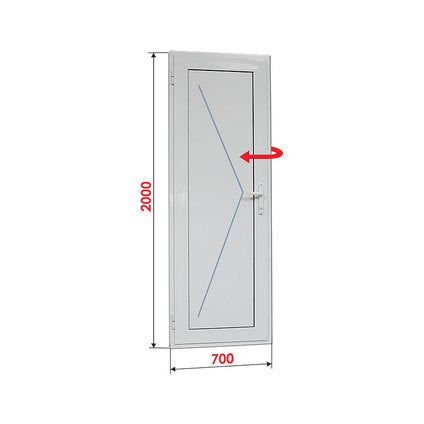 ALUMINUM BATHROOM DOOR WITH THERMAL PANEL PROFILINK 70X200 CM. LEFT