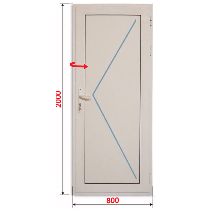 ALUMINUM DOOR WITH THERMAL INSULATION PANEL PROFILINK 80X200 CM. RIGHT