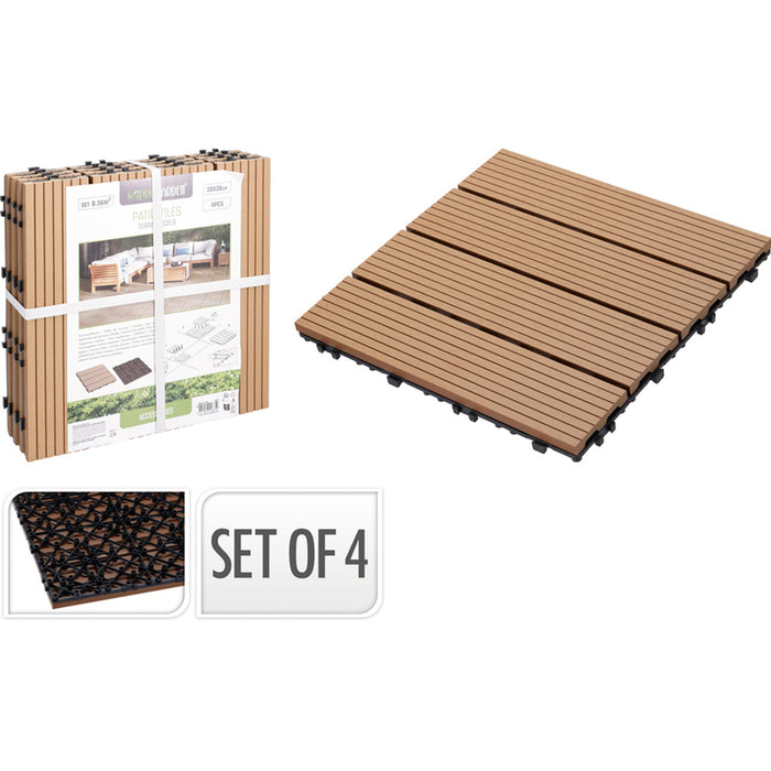 DECKING TILES 30X30CM PROGARDEN WD1800010