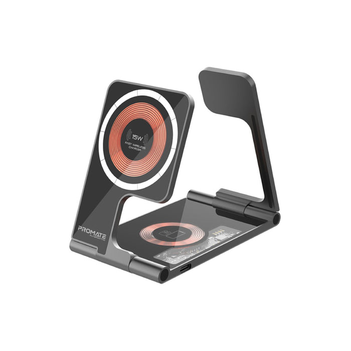 WIRELESS TRIPLE CHARGER 15W WITH MAGSAFE BK