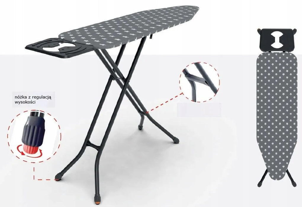 IRONING BOARD 120x38cm PROMIS PKD50 STAR solid with adjustable stability