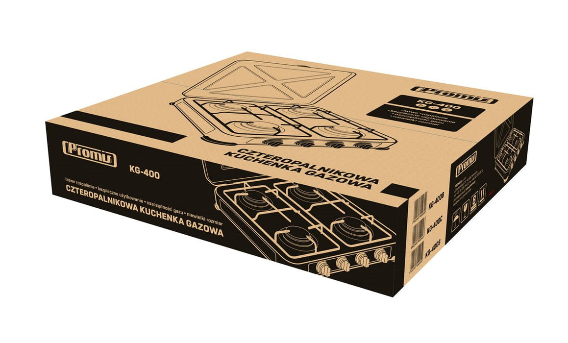 PROMIS KG400 Four-burner gas stove silver