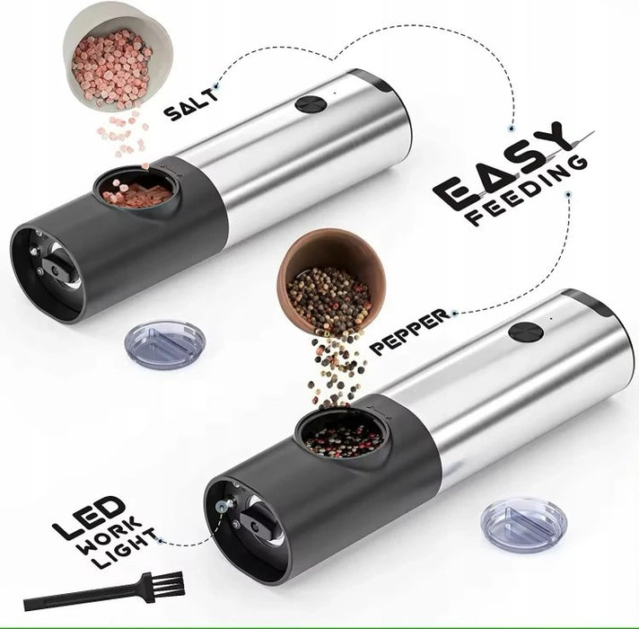 PROMIS Set of pepper and salt mills with stand MP36X2