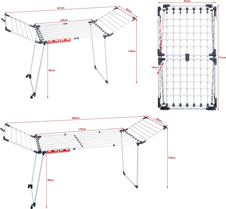 PROMIS MONZA laundry dryer, extendable + 2 large wings