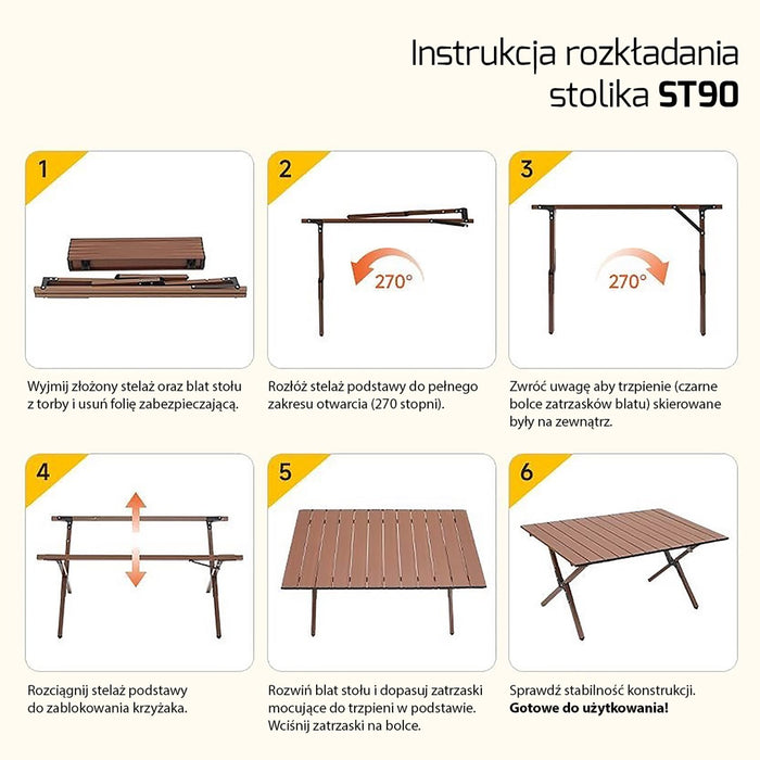 PROMIS Tourist table, foldable, rollable