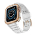 Protect Strap Band for Apple Watch 38/40/41mm Armored Case Strap - White Rose Gold - Smartwatch straps
