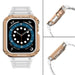 Protect Strap Band for Apple Watch 38/40/41mm Armored Case Strap - White Rose Gold - Smartwatch straps