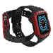 Protect Strap Band for Apple Watch 42/44/45mm Armored Case Strap - Black Red - Smartwatch straps and cases<<<HurtelXML