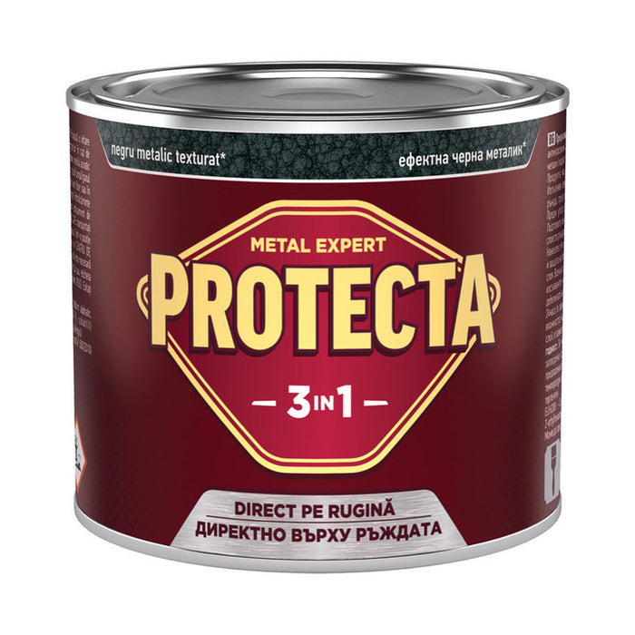 3 IN 1 ENAMEL POLISH 500 ML COLOR BLACK METALLIC PROTECTA
