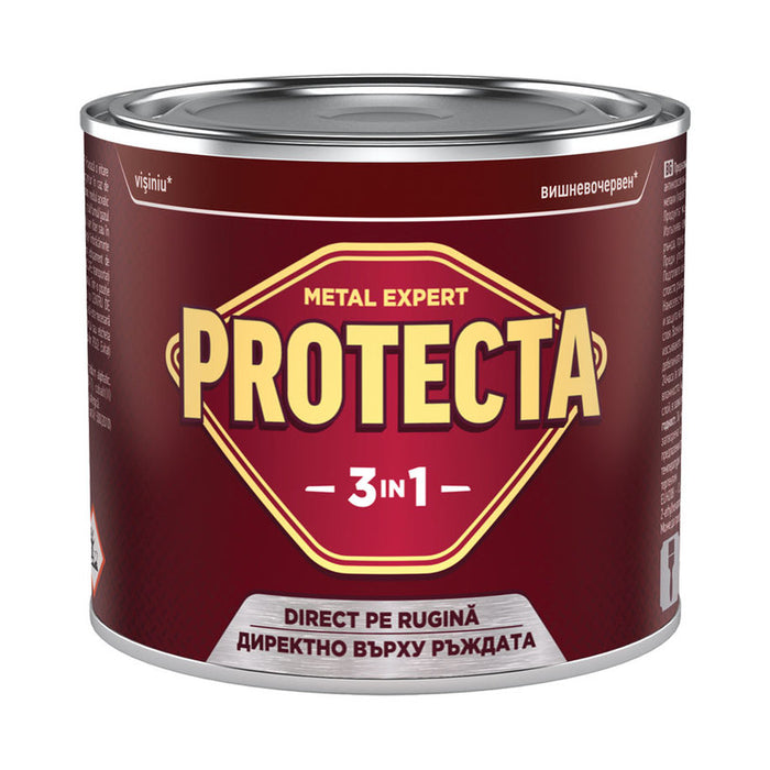 3 IN 1 ENAMEL LACQUER 500 ML CHERRY RED COLOR PROTECTA