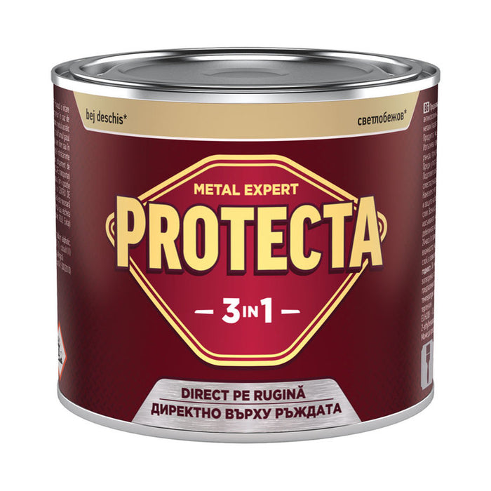 3 IN 1 ENAMEL POLISH 500 ML COLOR LIGHT BEIGE METALLIC PROTECTA