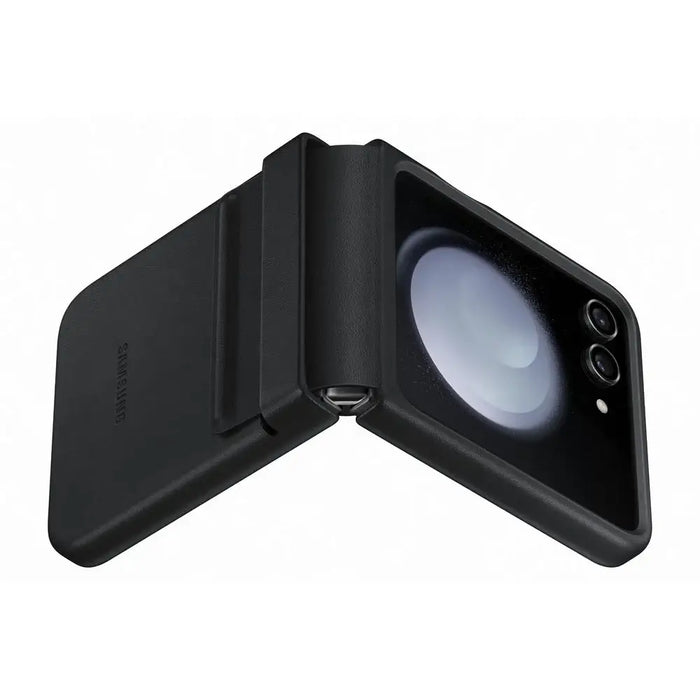 PU leather case for Samsung Galaxy Z Flip 5 - black - Cell phone cases and covers<<<HurtelXML&&&Електроника Телефони и