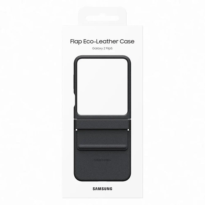 PU leather case for Samsung Galaxy Z Flip 5 - black - Cell phone cases and covers<<<HurtelXML&&&Електроника Телефони и